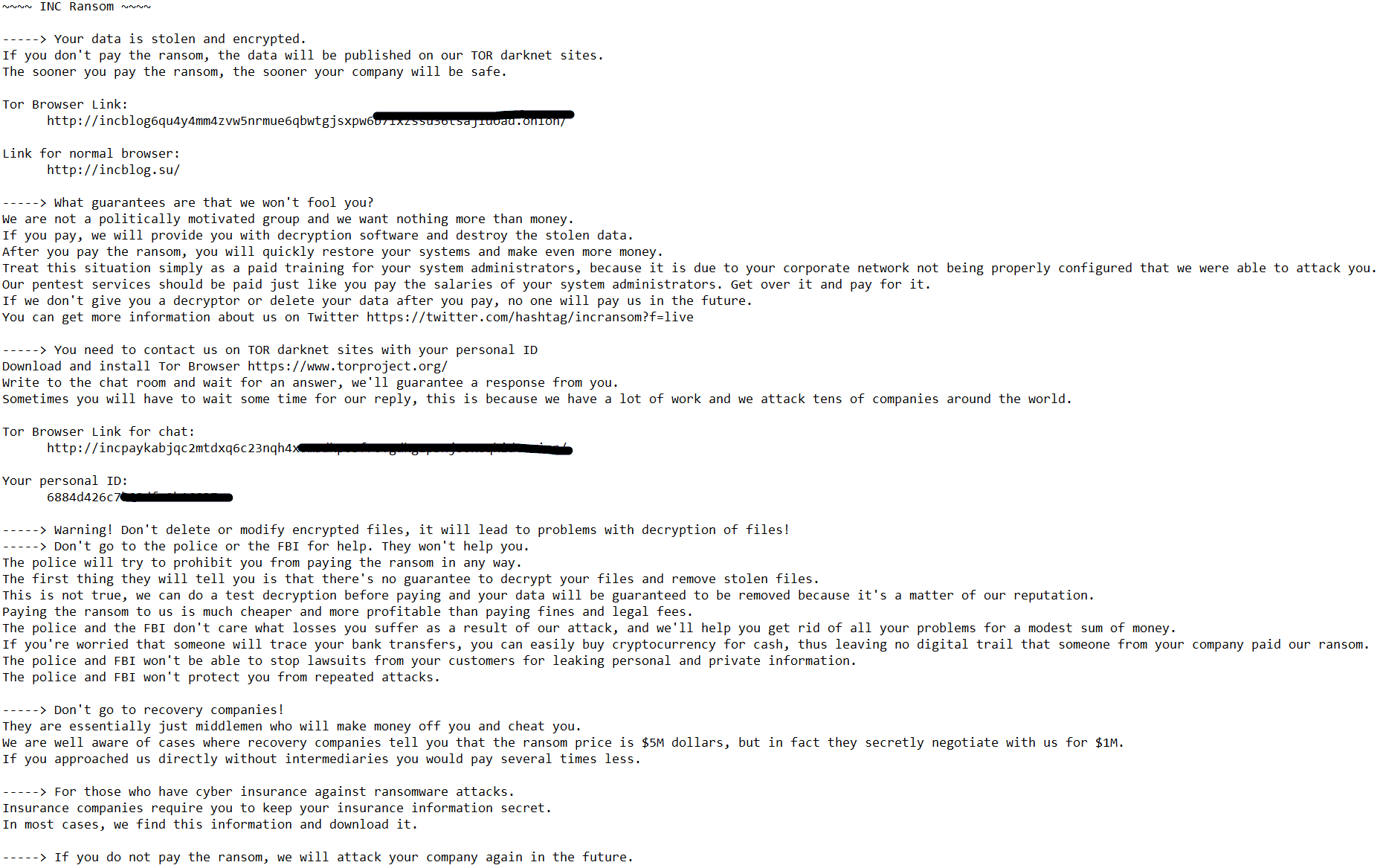 Jasa Recovery INC Ransomware