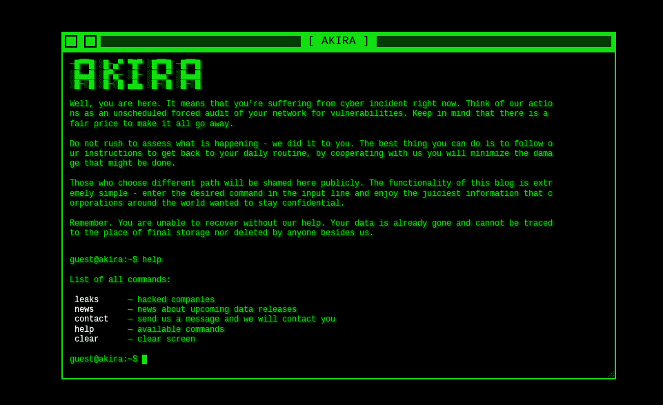 Services Recovery Ransomware AKIRA