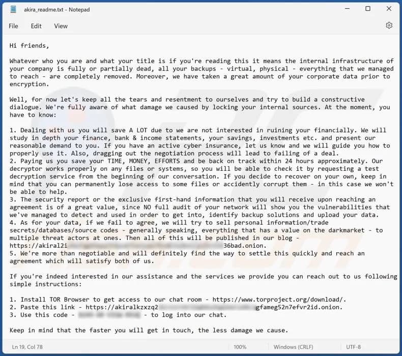 Services Recovery Ransomware AKIRA