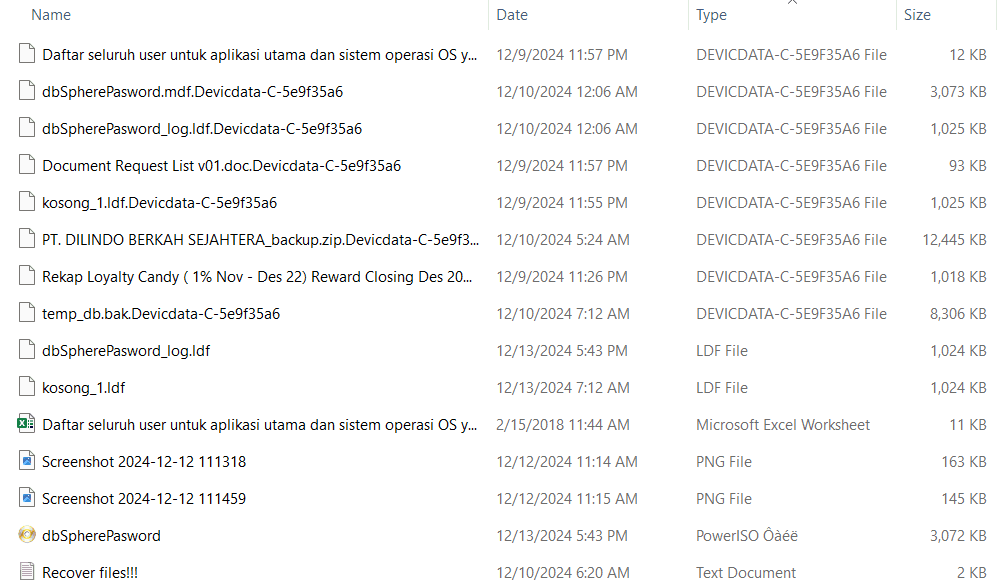 Services Recovery Ransomware DEVICDATA-C