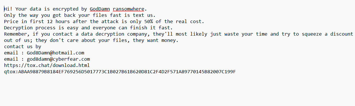 Recovery Ransomware Services God8Damn Ransomware – Articles